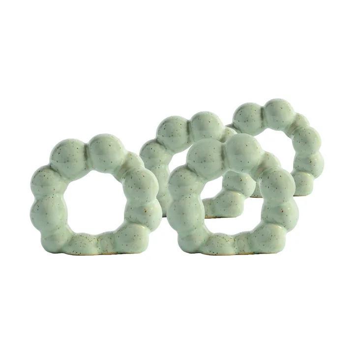 Porto servettring 4-pack - Mintgrön - Byon