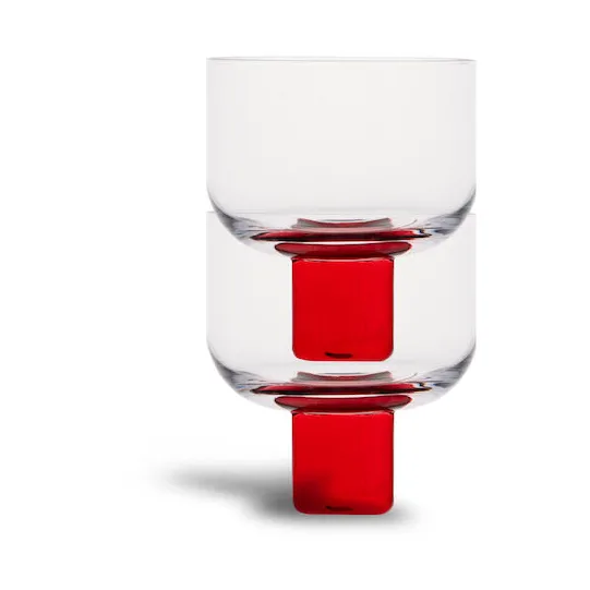 Victoria glas 35 cl 2-pack, Röd-klar Byon