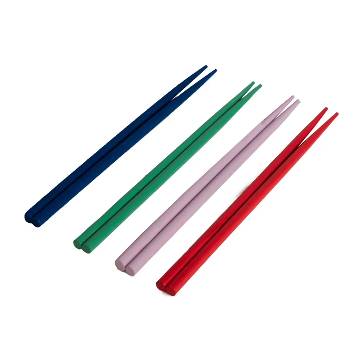 Yaki ätpinnar 4-pack - Blå-grön-lila-röd - Byon