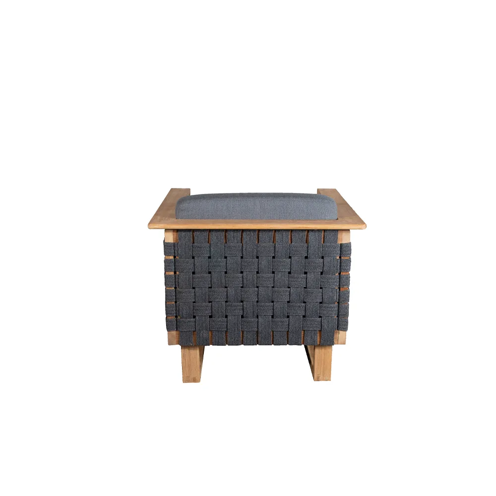 Angle loungefåtölj, Dark grey, teak Cane-line
