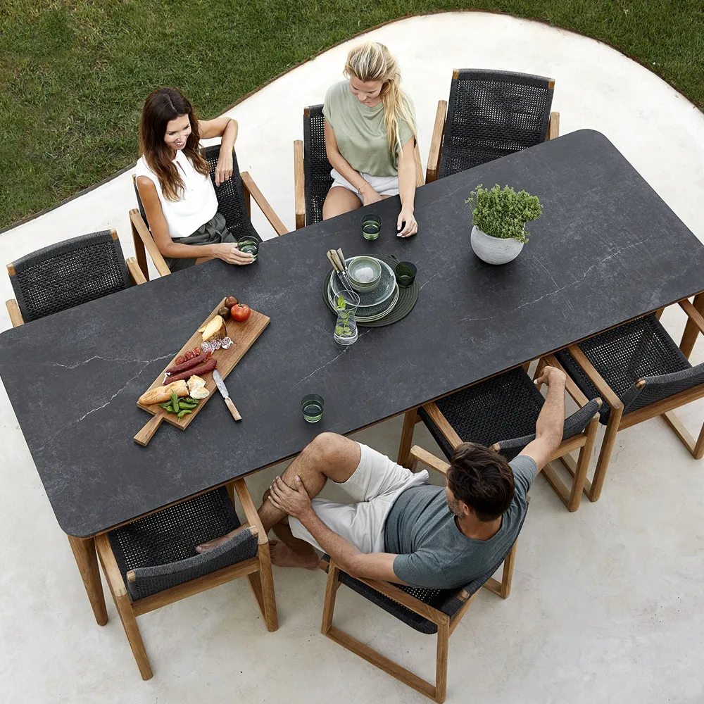 Aspect matbord, Fossil black-teak 280 cm Cane-line
