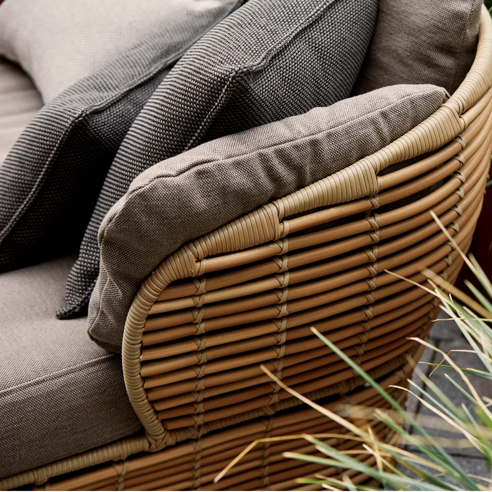 Basket loungefåtölj, Graphite grey, inkl. gråa dynor Cane-line