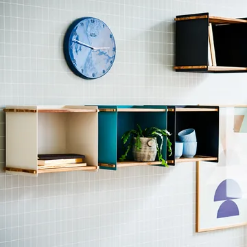 Box Wall förvaring - Lava grey, teak - Cane-line
