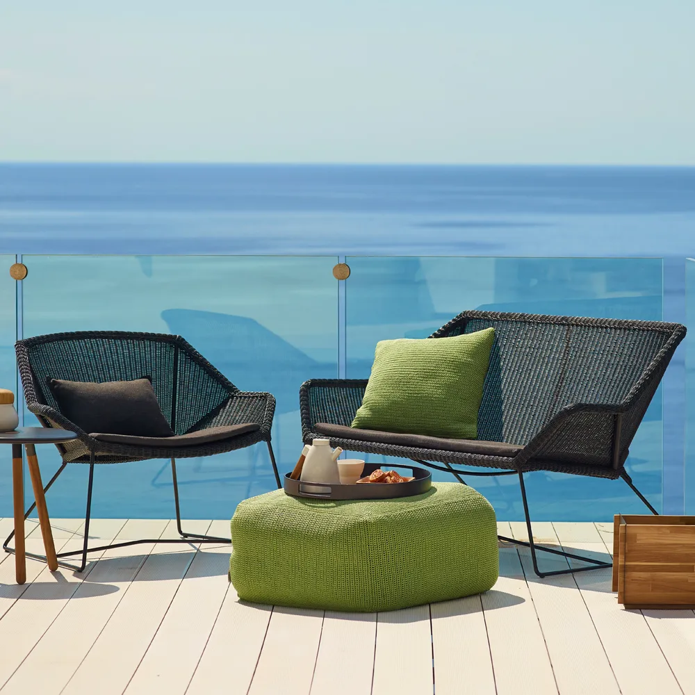 Breeze soffa 2-sits weave, White grey Cane-line