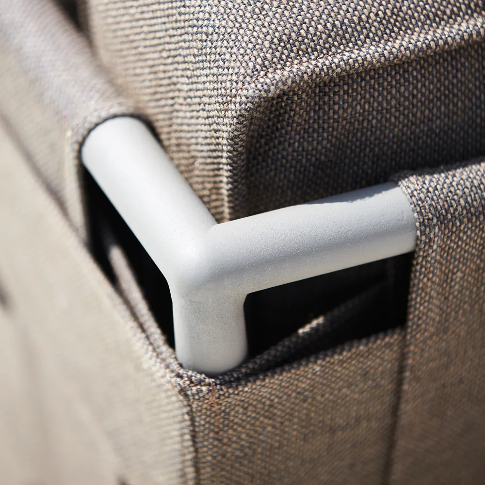 Conic modulsoffa, Cane-Line airtouch grey, enkel, inkl. dynor Cane-line