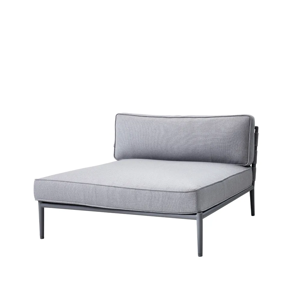 Conic modulsoffa, Light grey-dagbädd inkl. dynor Cane-line