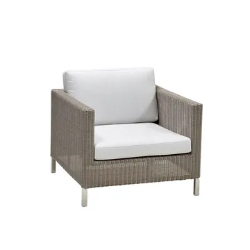 Connect fåtölj weave - Taupe, dynset Cane-Line Natté white - Cane-line