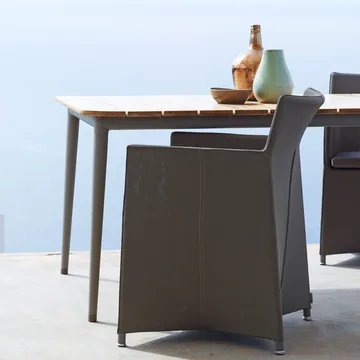 Core matbord teak 160x90x74 cm - Lava grey stativ - Cane-line