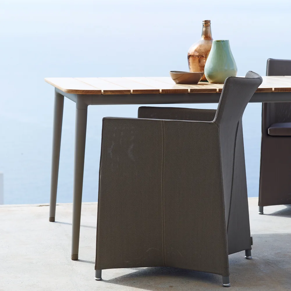 Core matbord teak 210x100x74 cm, Taupe stativ Cane-line