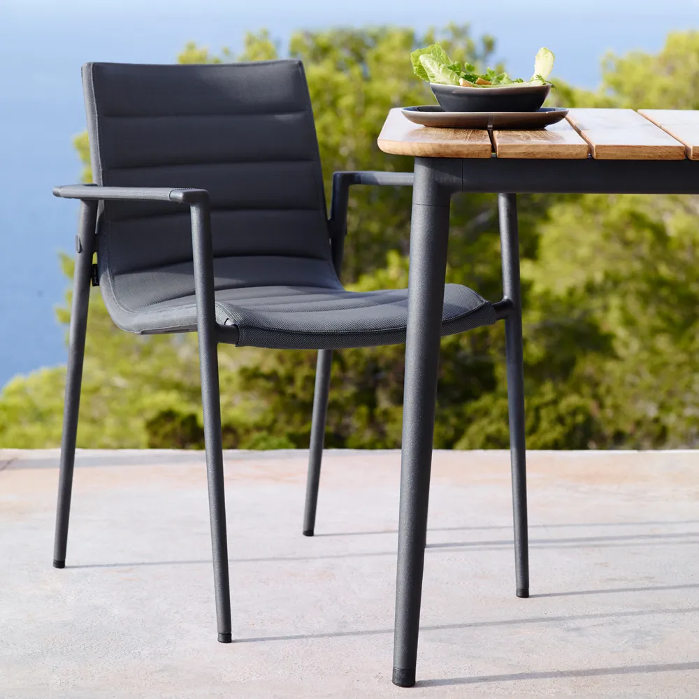 Core matbord teak 274x100x74 cm, Lava grey stativ Cane-line
