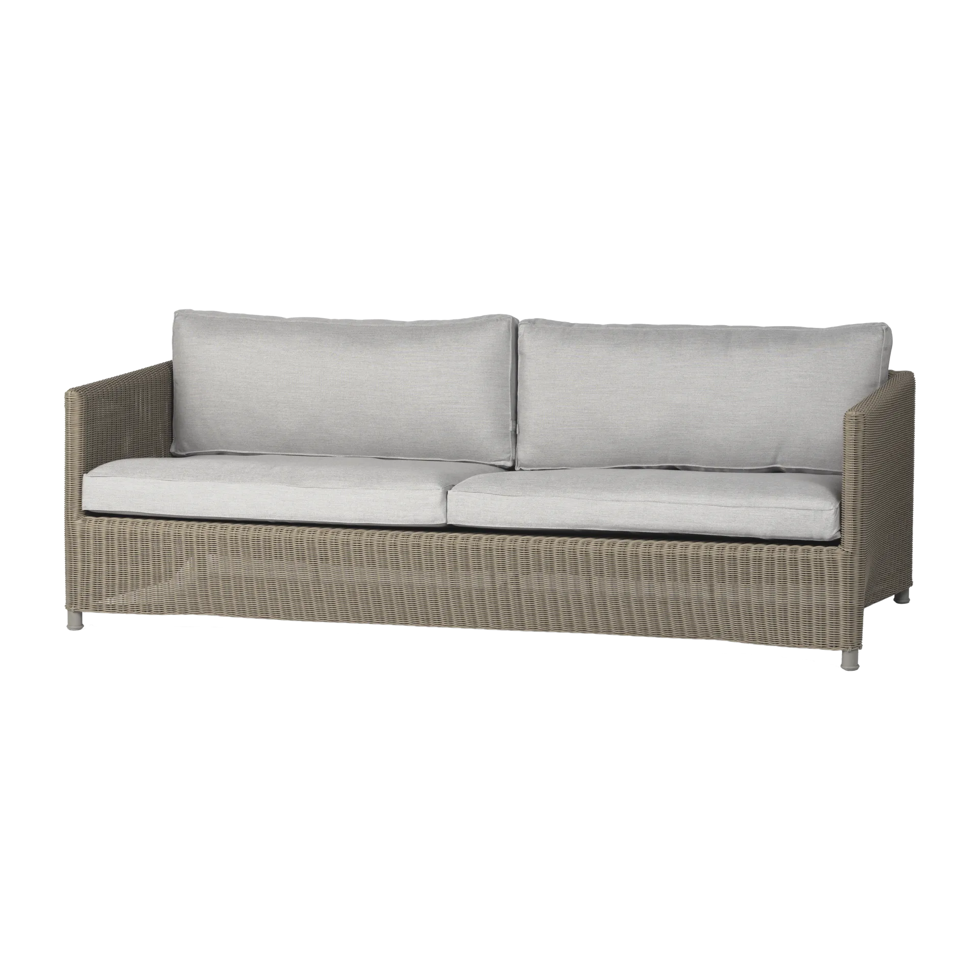 Diamond 3-sits soffa, Natural, caneline natté light grey Cane-line