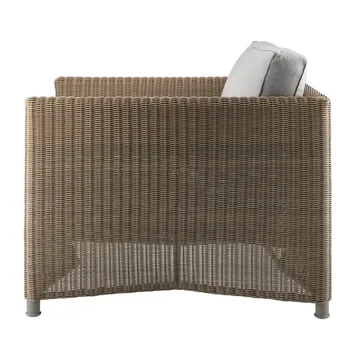 Diamond loungefåtölj - natural, tyg caneline natté light grey - Cane-line