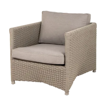 Diamond loungefåtölj soft rope - Cane-Line Natté taupe - Cane-line