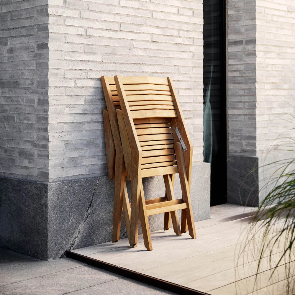 Flip fällstol, Teak Cane-line