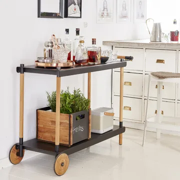 Frame serveringsvagn - Lava grey, teak stativ - Cane-line