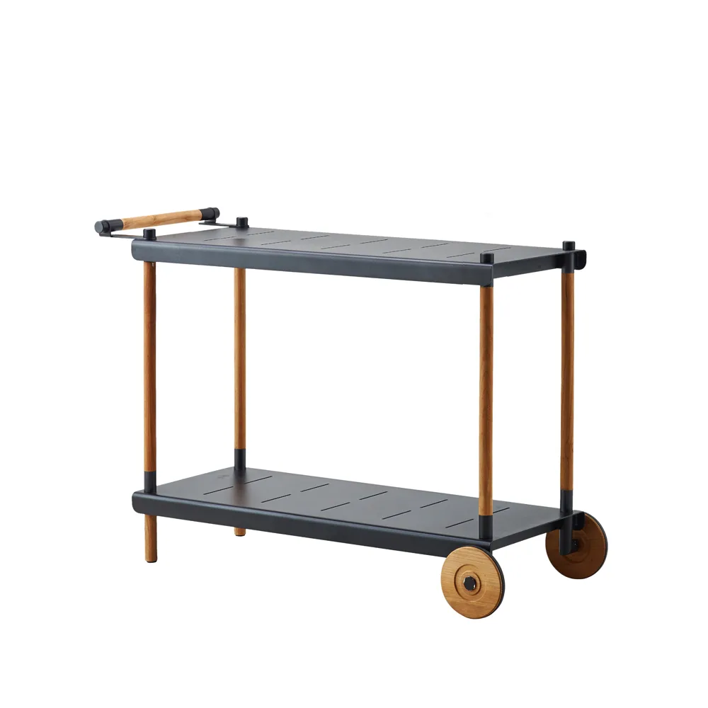 Frame serveringsvagn, Lava grey, teak stativ Cane-line