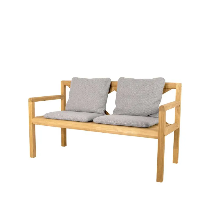 Grace 2-sits bänk - Light grey, teak - Cane-line
