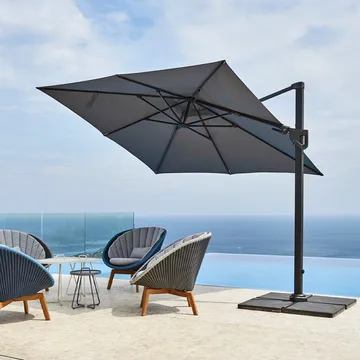 Hyde Luxe Tilt parasoll 300x300 cm - Taupe - Cane-line
