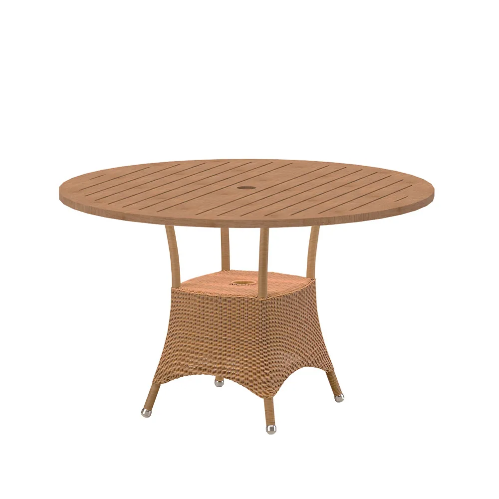 Lansing matbord Ø120 cm, Teak-weave natur Cane-line