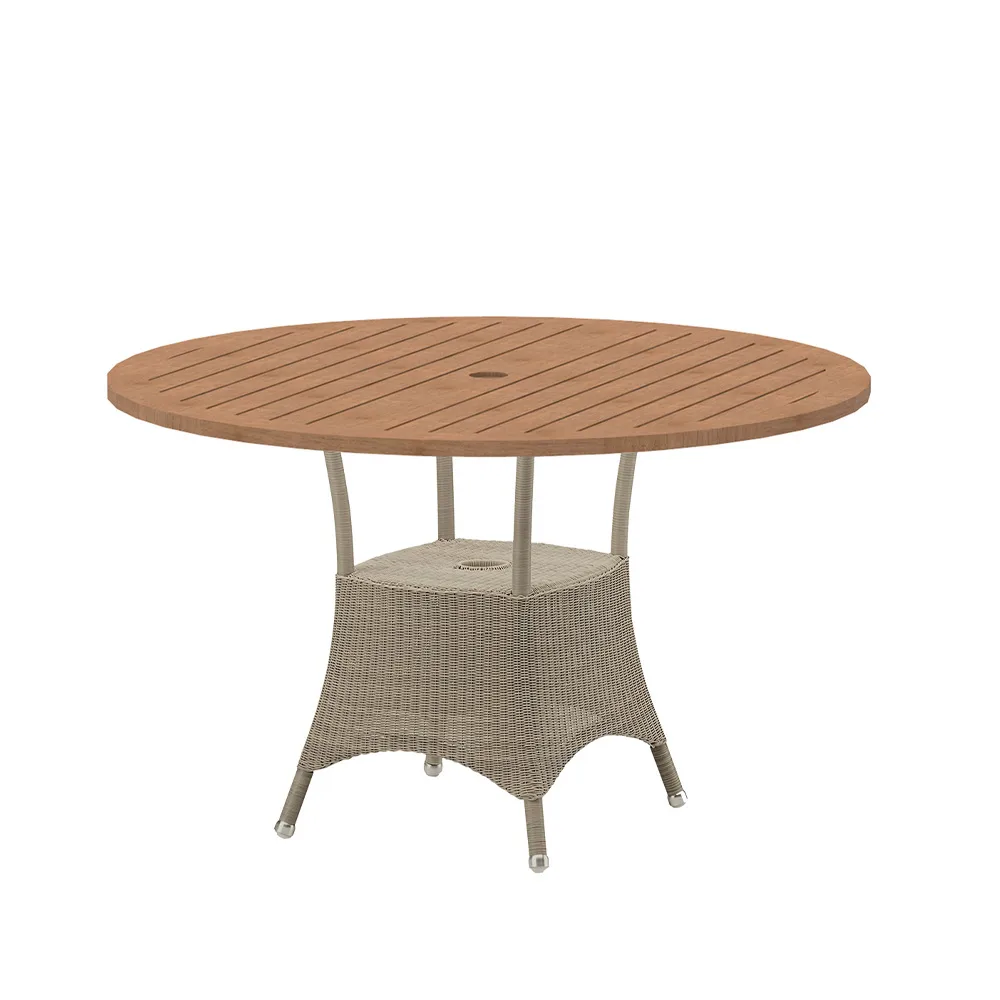 Lansing matbord Ø120 cm, Teak-weave taupe Cane-line