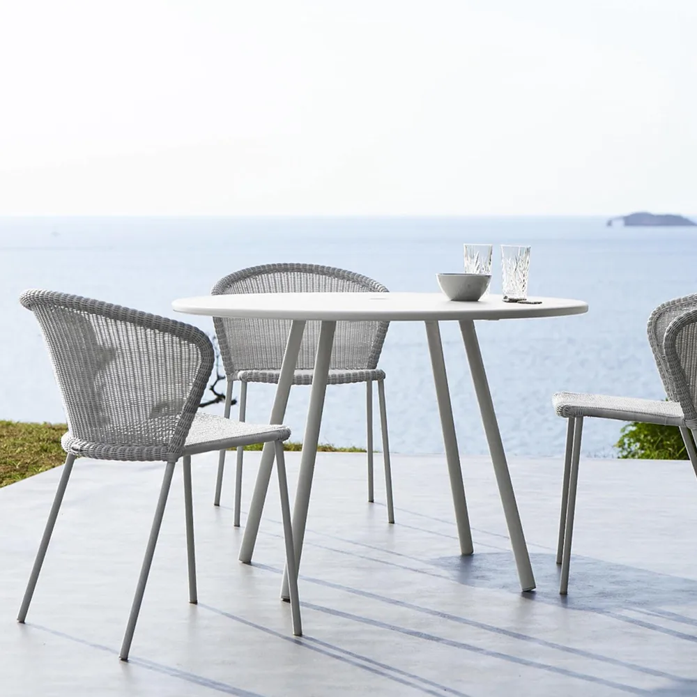 Lean stol, White grey, Cane-Line weave Cane-line