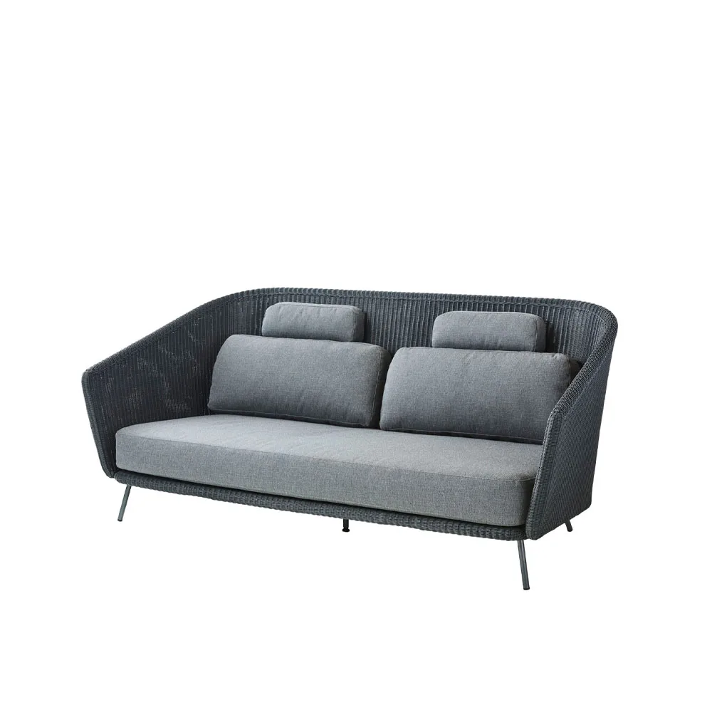 Mega 2-sits soffa, Graphic, gråa dynor Cane-line