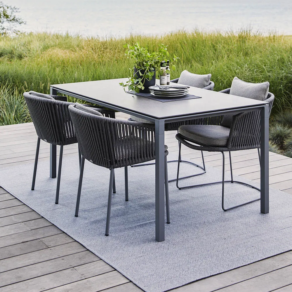 Moments stol, Cane-Line Natté grey, Cane-Line soft rope Cane-line