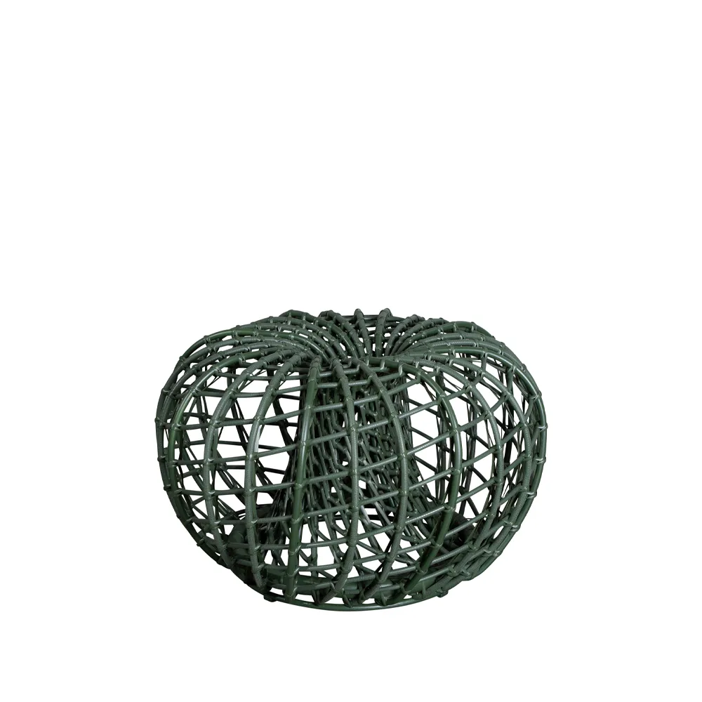 Nest bord/fotpall, Dark green, liten Cane-line