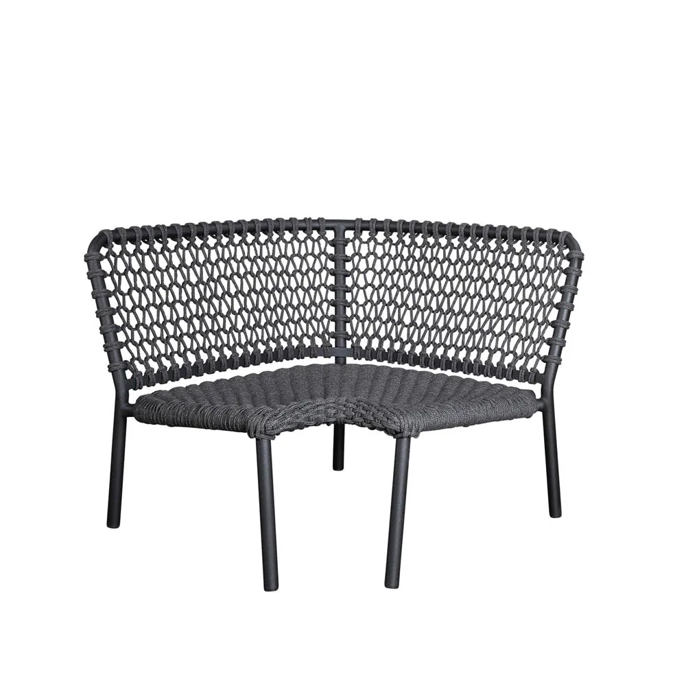 Ocean modulsoffa, Dark grey, hörndel Cane-line