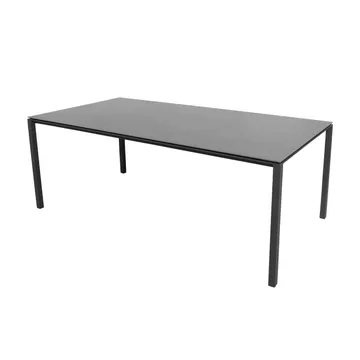 Pure bord 200x100 cm Basalt grey-lava grey - Cane-line