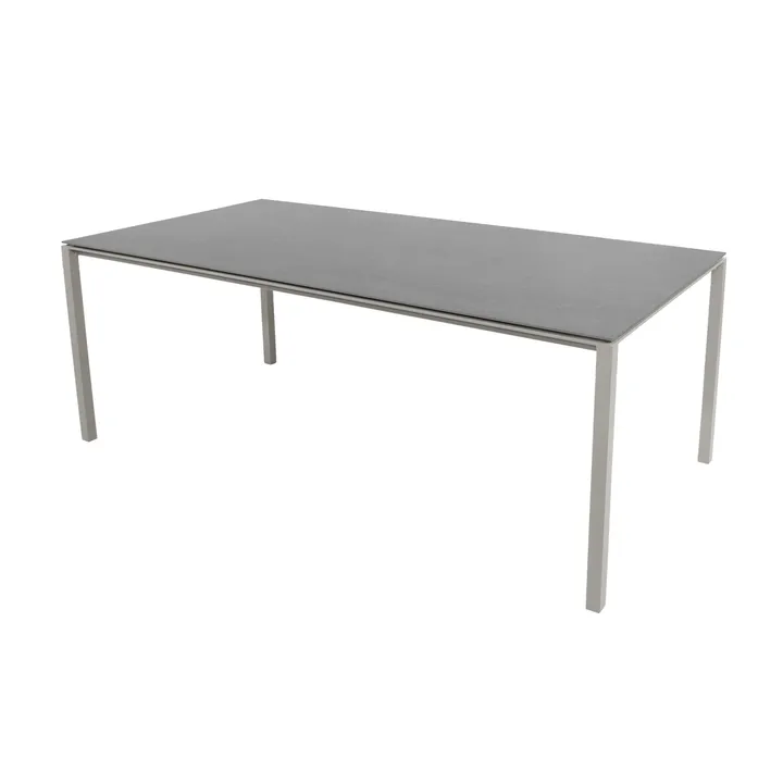 Pure bord 200x100 cm Basalt grey-taupe - Cane-line