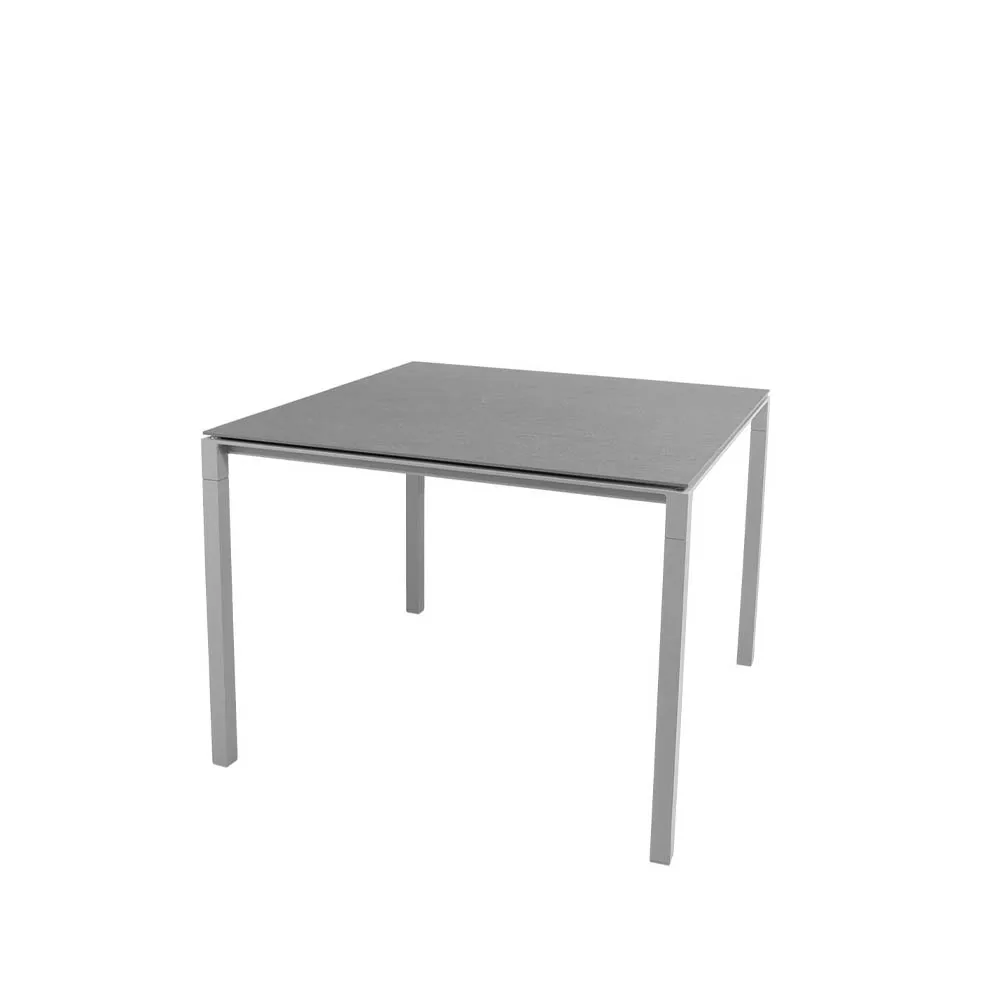Pure matbord, Basalt grey-ljusgrå 100x100 cm Cane-line