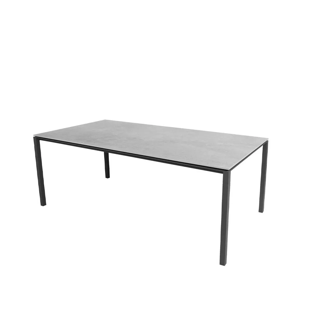 Pure matbord, Fossil grey-lava grey 200x100 cm Cane-line