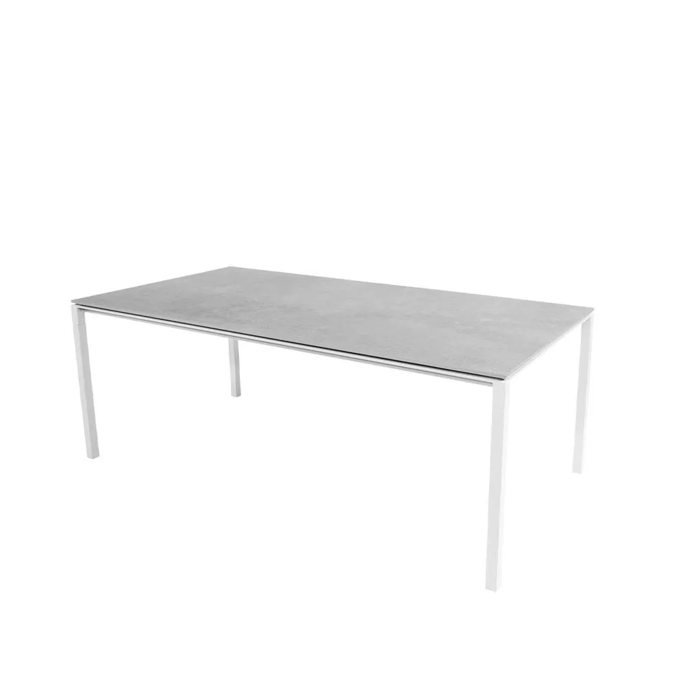 Pure matbord, Fossil grey-vit 200x100 cm Cane-line