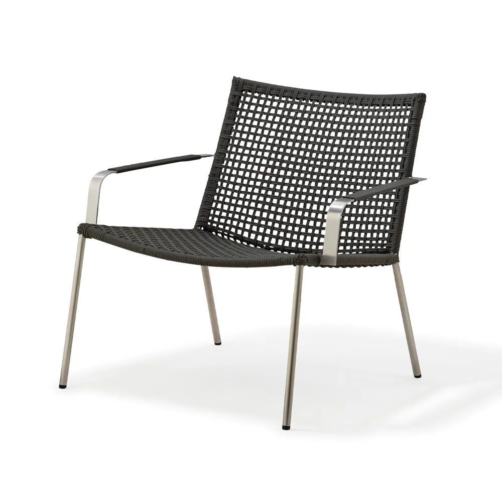 Straw loungefåtölj, Anthracite Cane-line