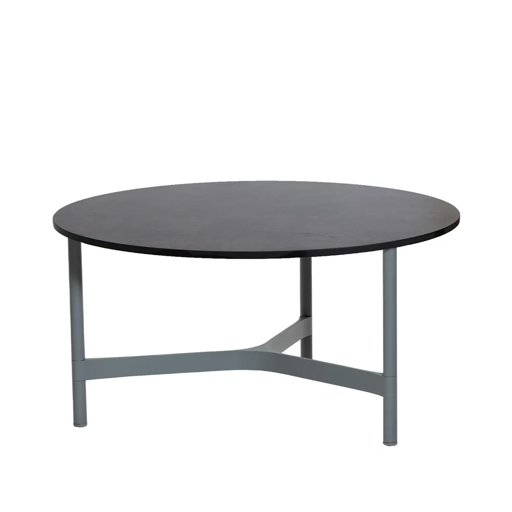Twist soffbord large Ø90 cm, Dark grey-light grey Cane-line