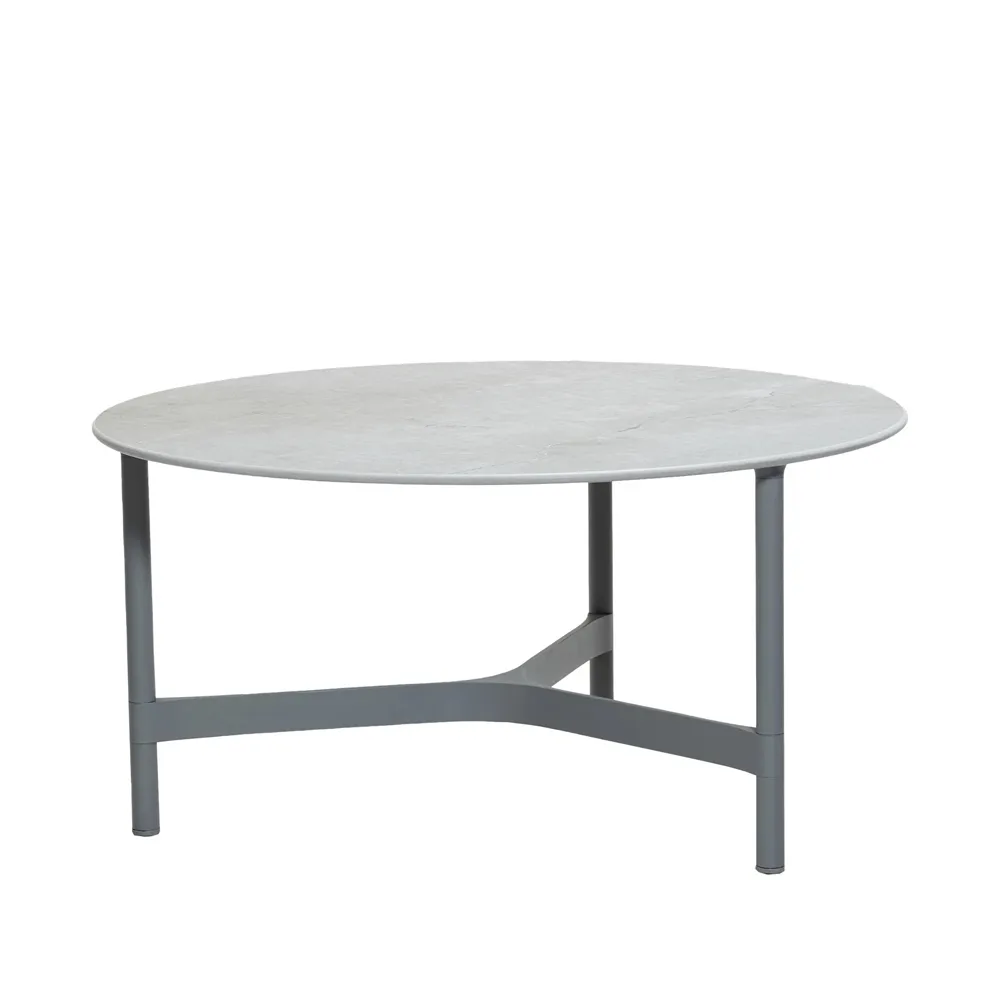 Twist soffbord large Ø90 cm, Fossil grey-light grey Cane-line