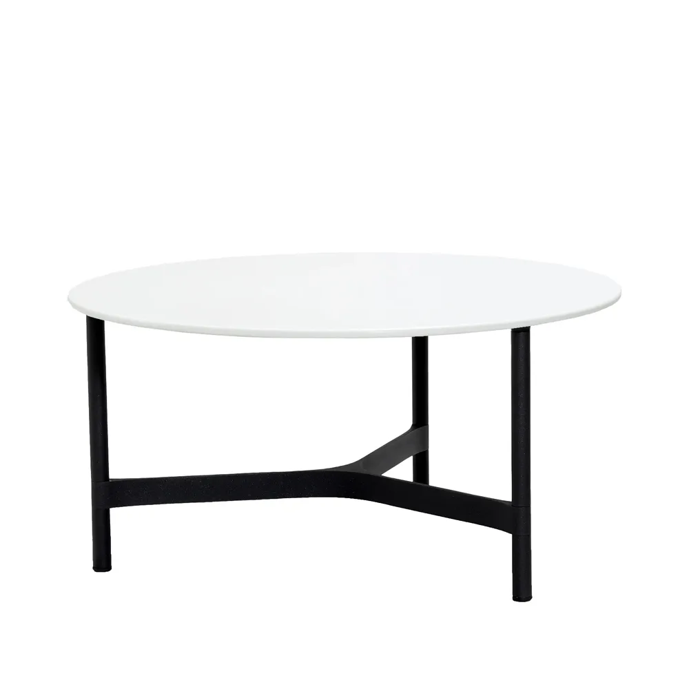 Twist soffbord large Ø90 cm, White-lava grey Cane-line