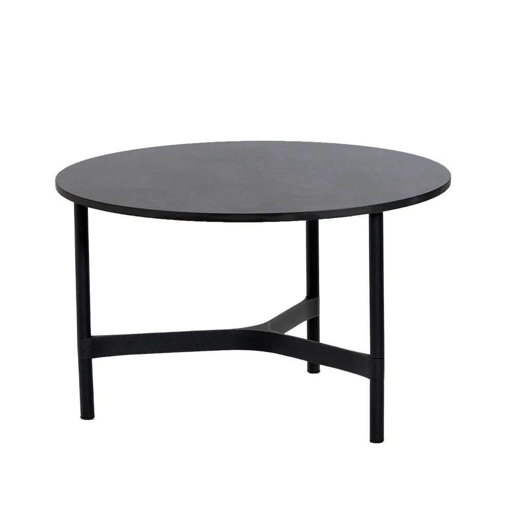 Twist soffbord medium Ø70 cm, Dark grey-lava grey Cane-line