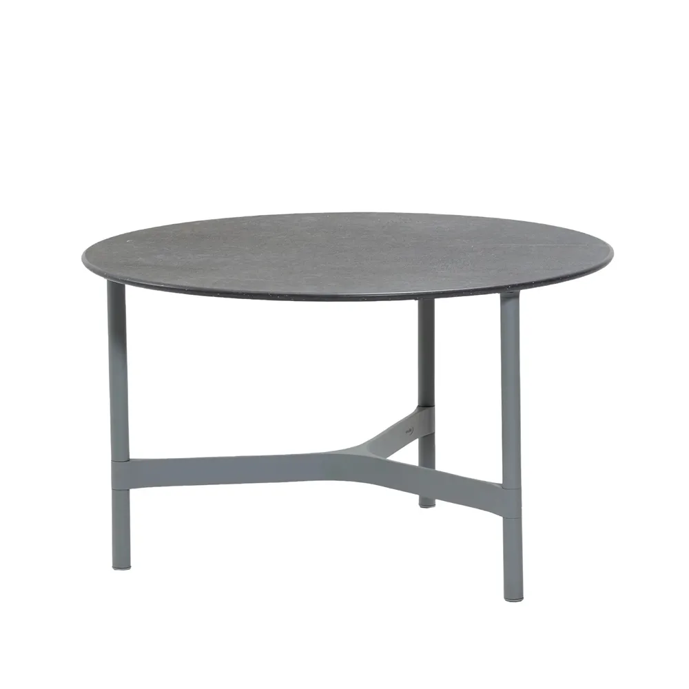 Twist soffbord medium Ø70 cm, Fossil black-light grey Cane-line