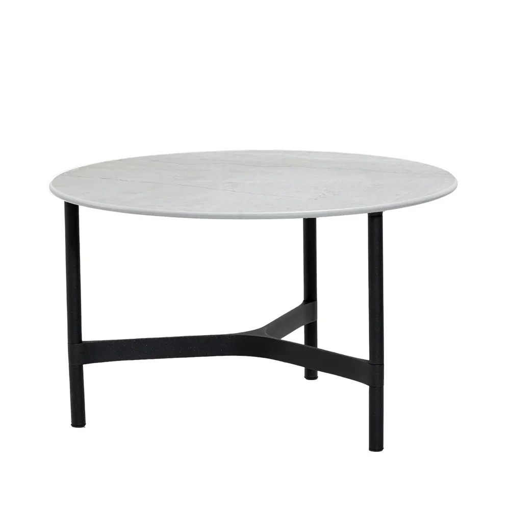 Twist soffbord medium Ø70 cm, Fossil grey-lava grey Cane-line