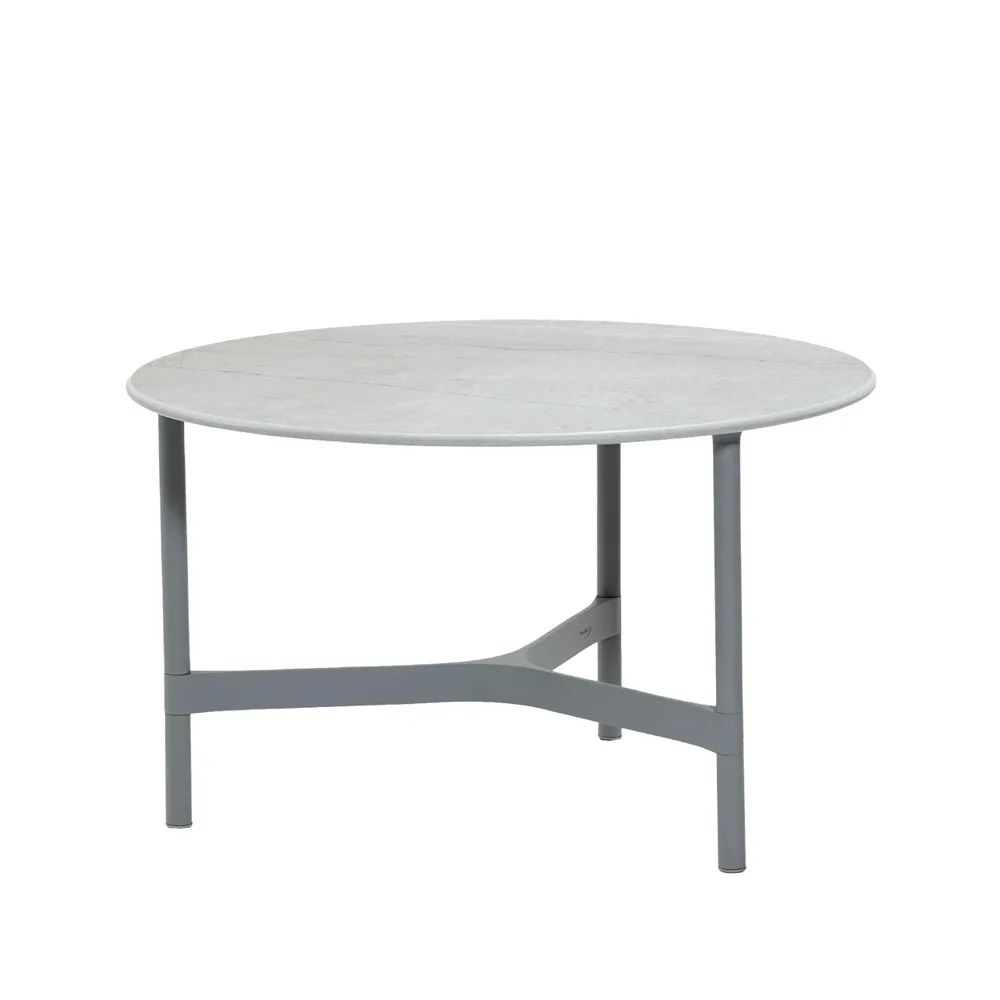 Twist soffbord medium Ø70 cm, Fossil grey-light grey Cane-line