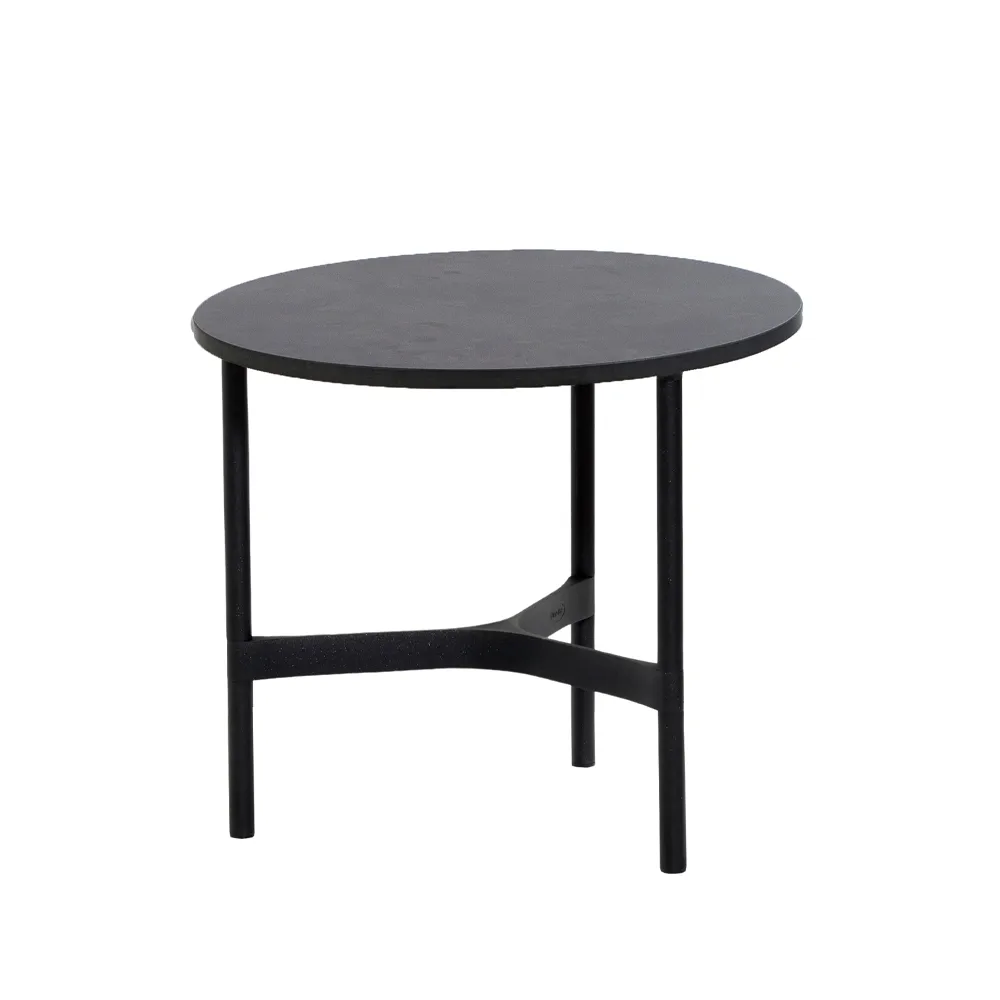 Twist soffbord small Ø45 cm, Dark grey-lava grey Cane-line