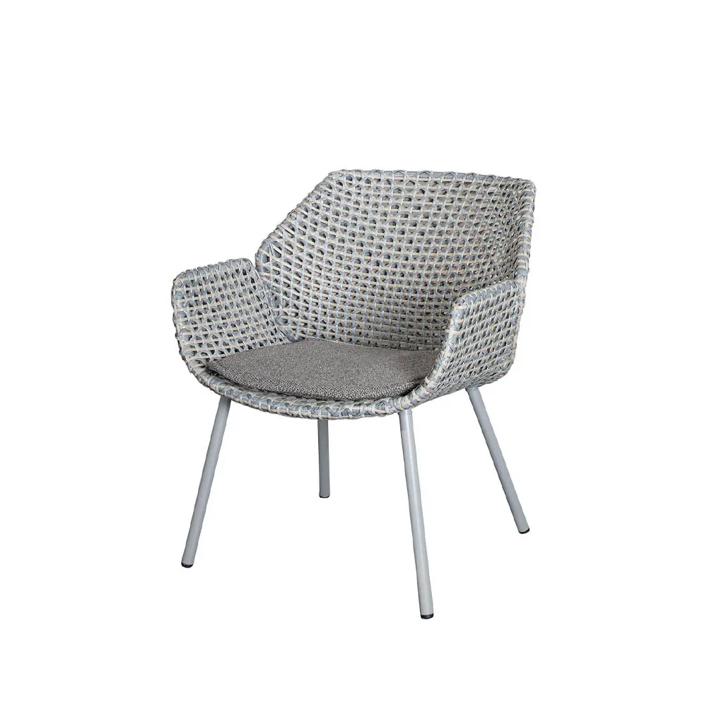 Vibe loungefåtöljdyna, Cane-Line wove dark grey Cane-line
