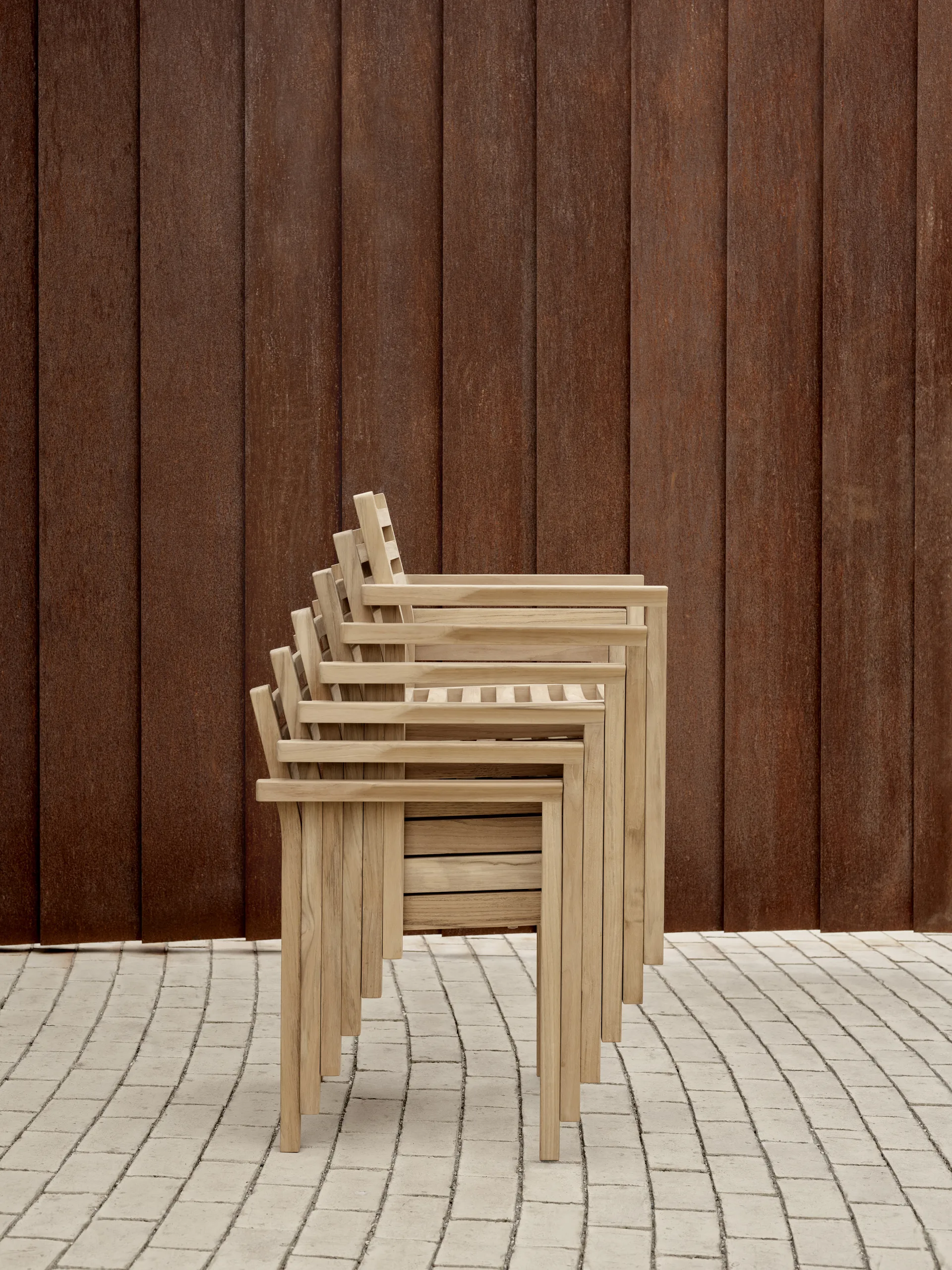 AH502 karmstol, Obehandlad teak Carl Hansen & Søn