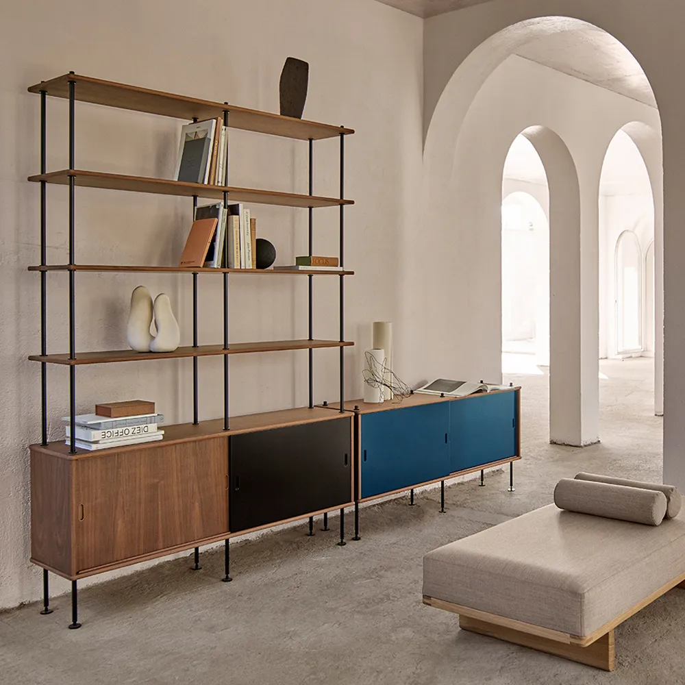 BM0253 150x189 cm hyllsystem, Oljad valnöt-svart Carl Hansen & Søn