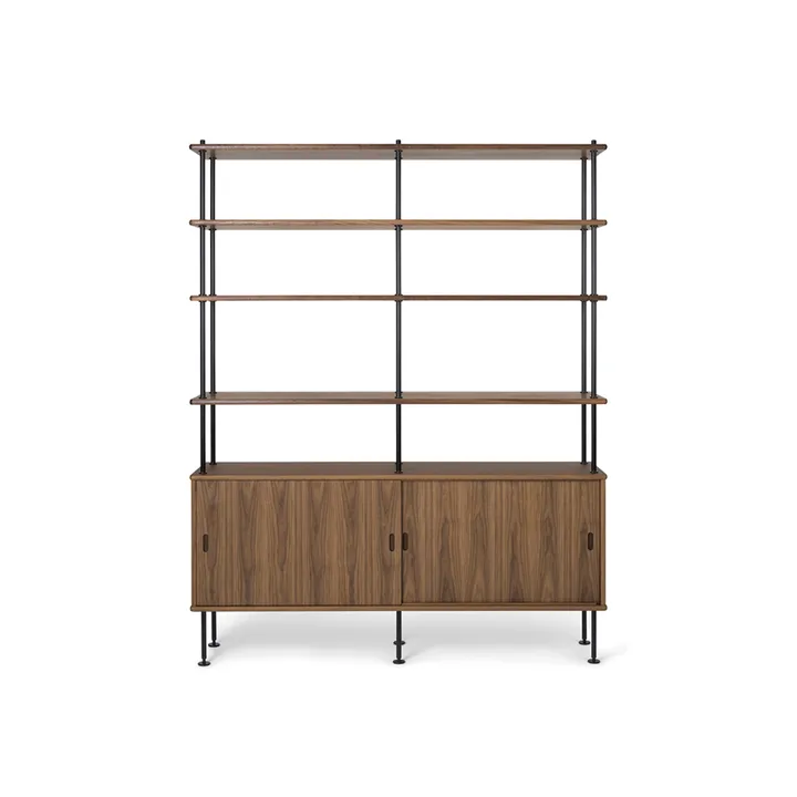 BM0253 150x189 cm hyllsystem - Oljad valnöt-svart - Carl Hansen & Søn