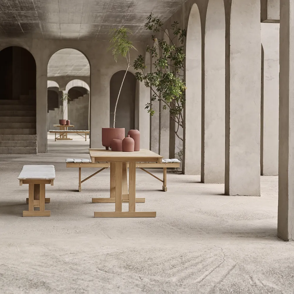 BM1871 bänk, Obehandlad teak Carl Hansen & Søn