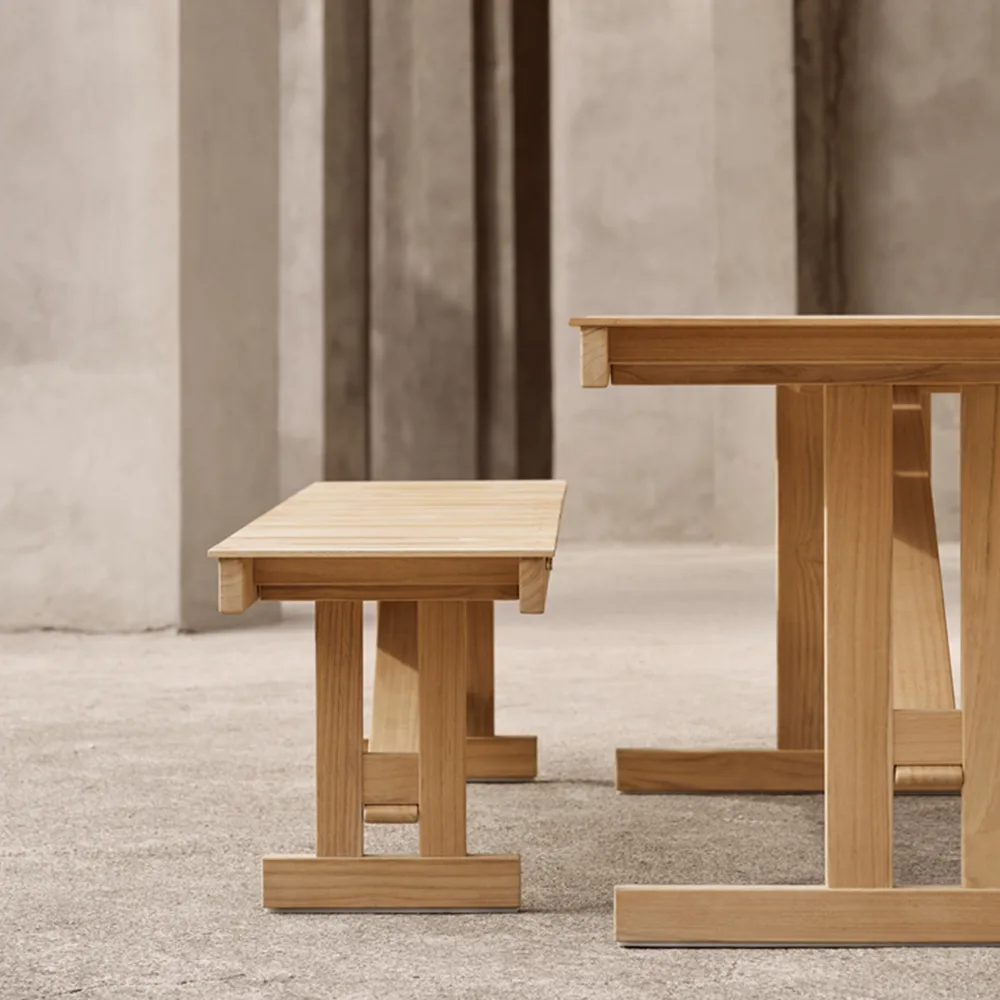 BM1871 bänk, Obehandlad teak Carl Hansen & Søn