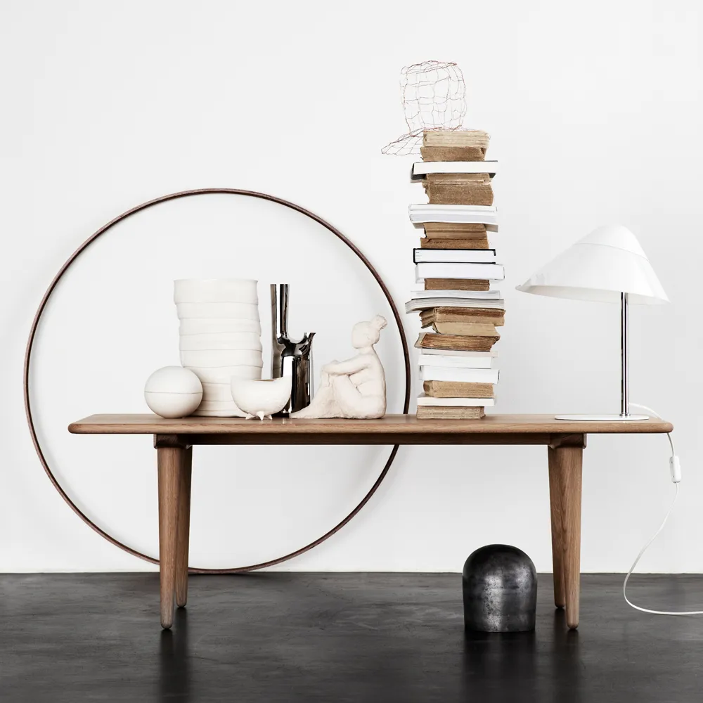 CH011 soffbord, Svartlackerad ek h 44 cm Carl Hansen & Søn
